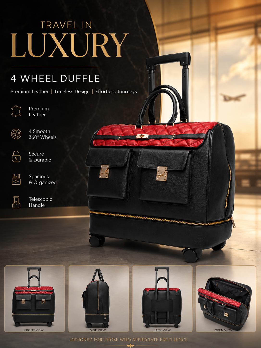 Benavidez Luxury 4-Wheel Duffle Bag